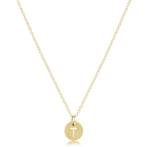 enewton 16" Necklace Gold - Respect Gold Charm Disc - T