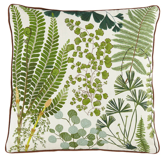 Theo Moss Pillow with Cognac Micro Cord