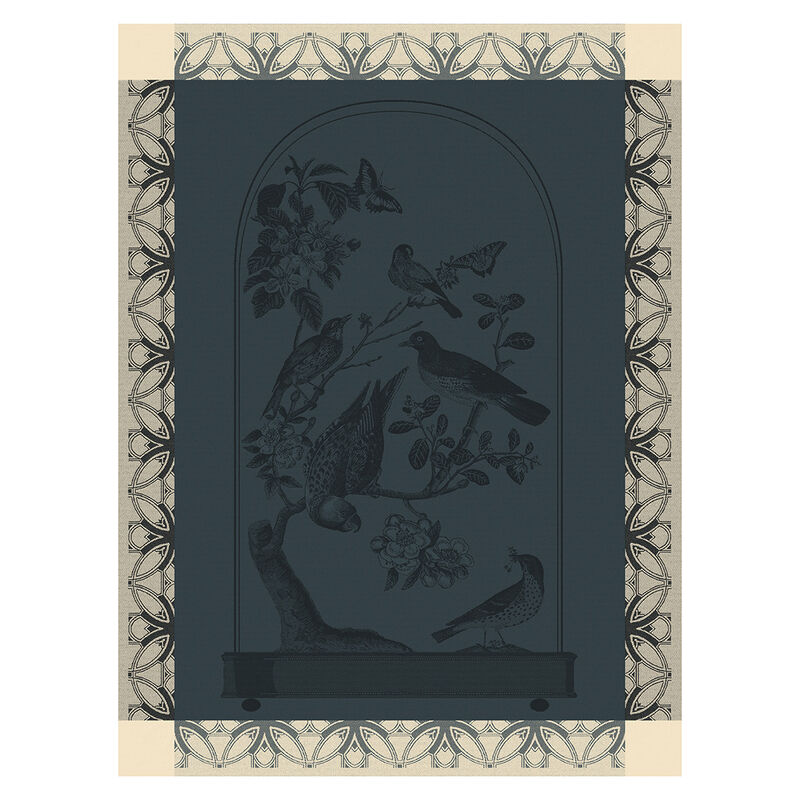 Le Jacquard Curiosites Animale Blue Tea Towel