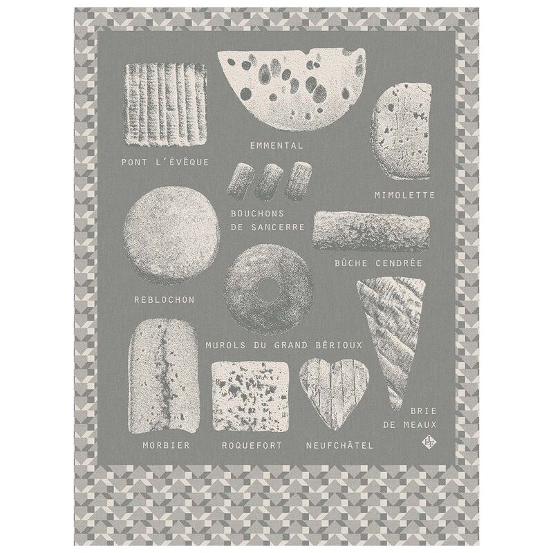 Le Jacquard Fromages Grey Tea Towel