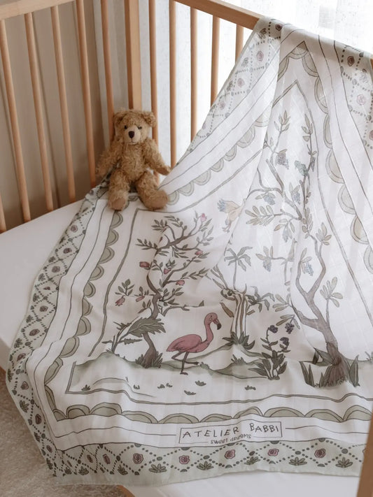 Double-Layer Muslin Blanket, Spring | Atelier Babbi