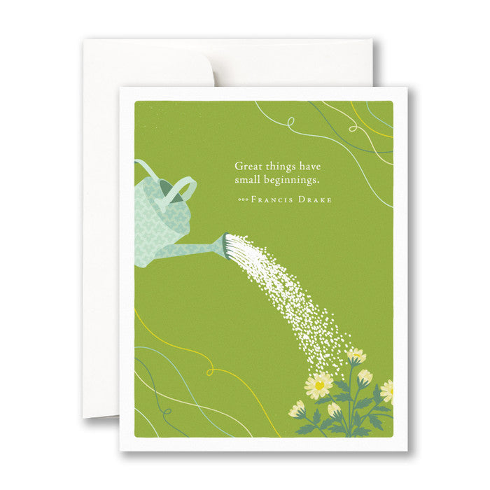 "Great things have small beginnings" Baby Card