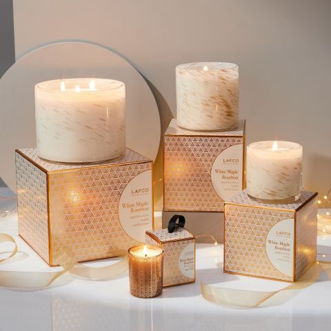 White Maple Bourbon 15.5 oz Candle, LAFCO