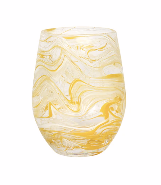 Juliska Puro Marbled Stemless Wine