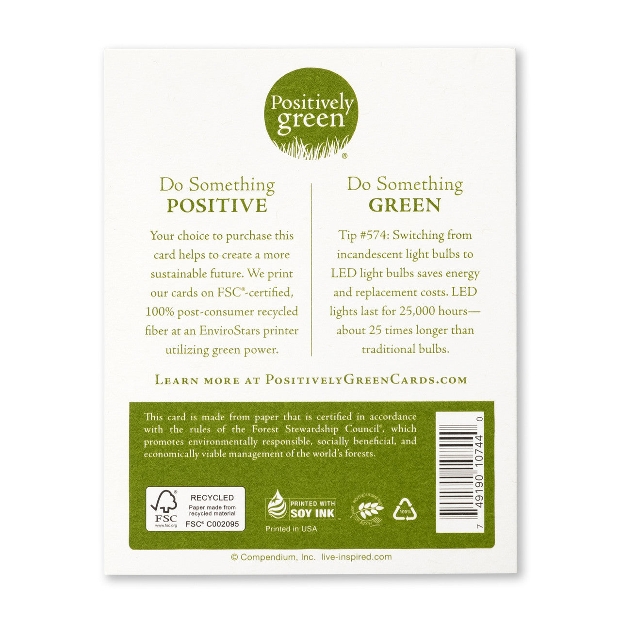 I am more than a little grateful to you - Positively Green card