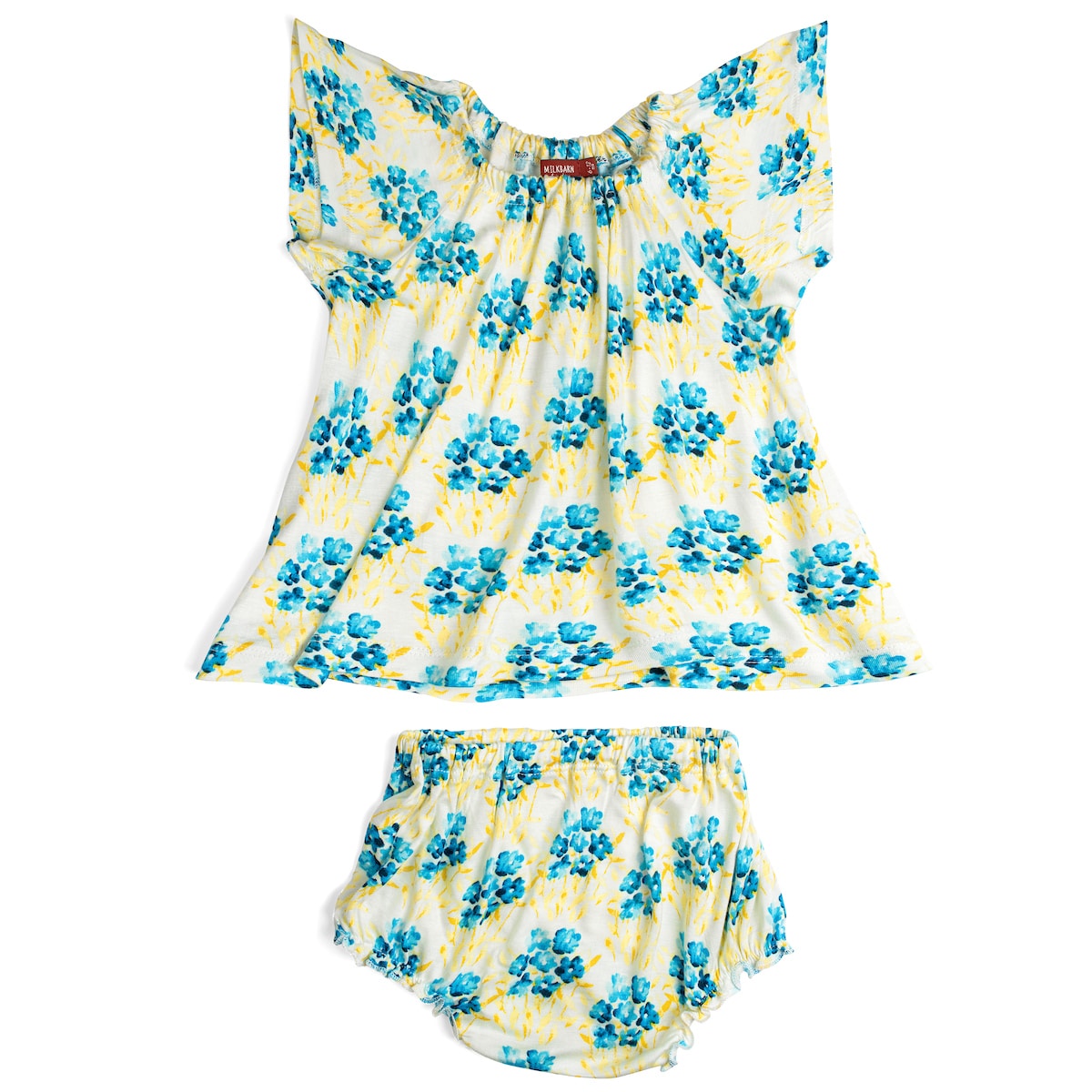 Milkbarn Sky Floral Dress & Bloomer Set 12-18M