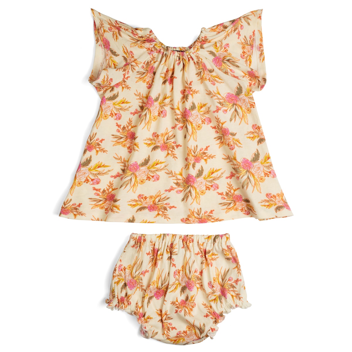 Milkbarn Vintage Floral Dress & Bloomer Set 6-12M