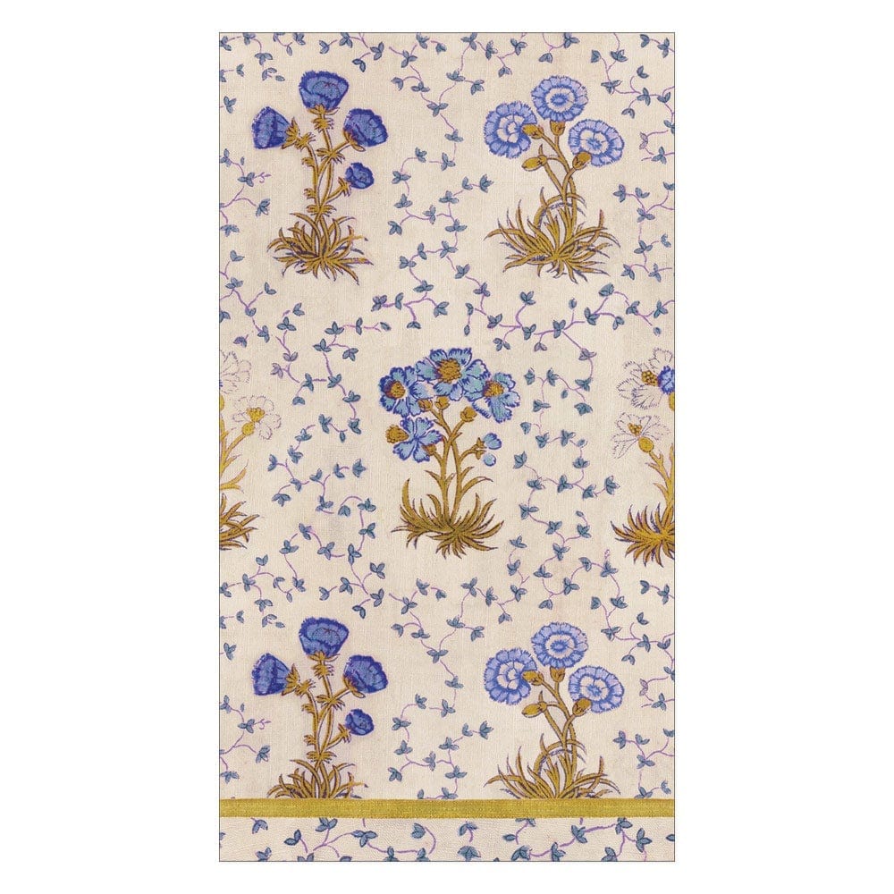 Semis De Fleurs Blue Guest Towel