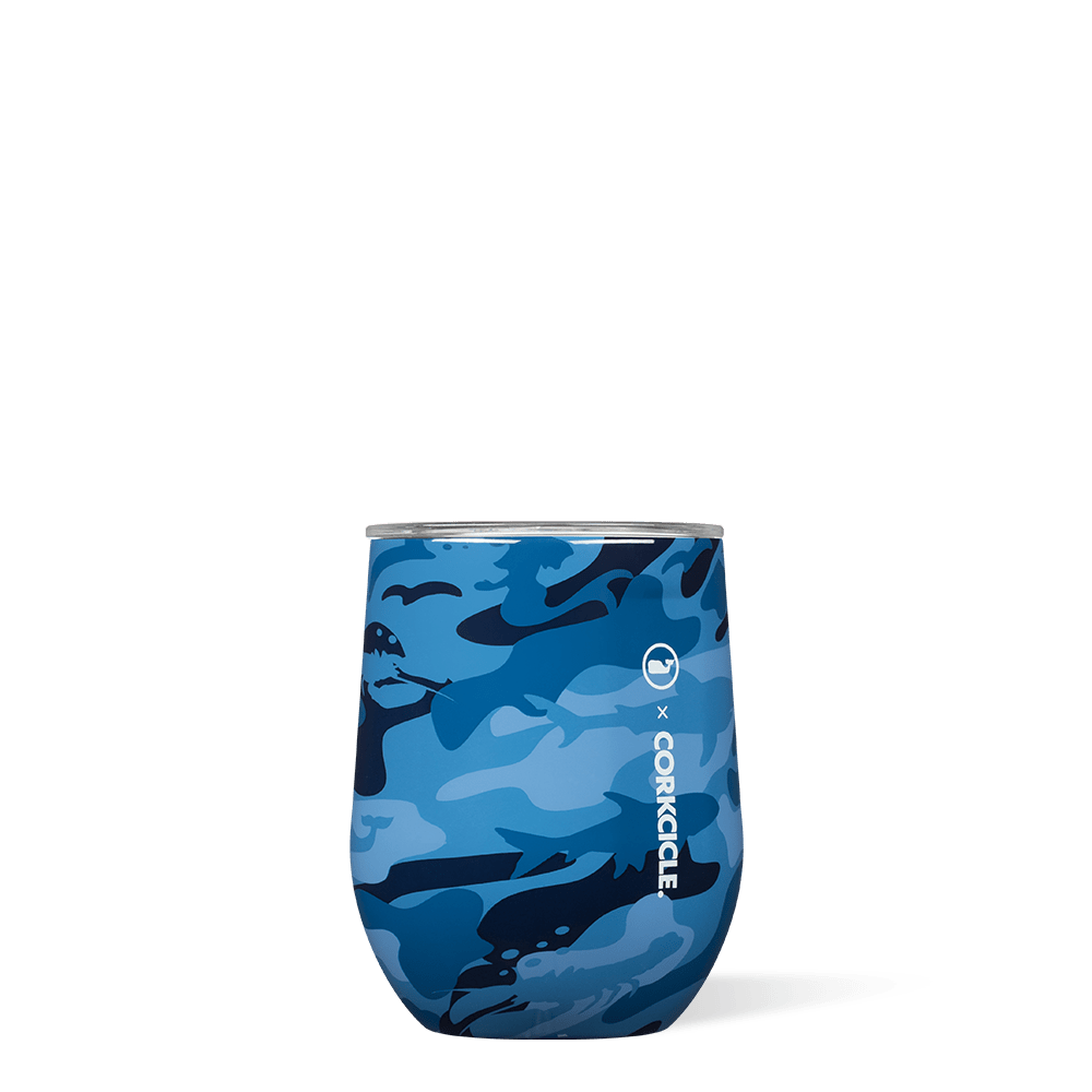 Corkcicle 12 oz Stemless Vineyard Vines - Blue Camo