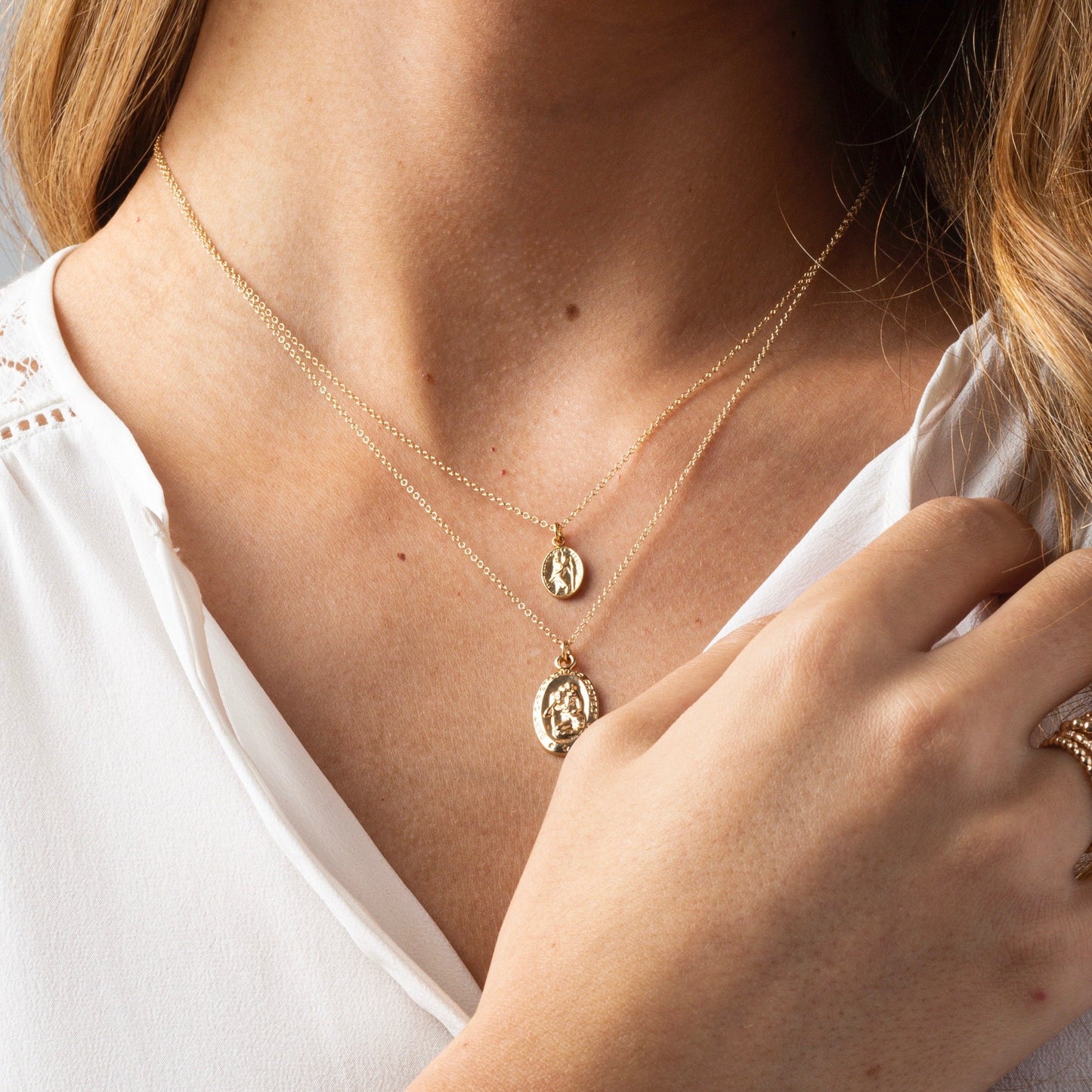 enewton 16" Necklace Gold - Protection Small Gold Charm