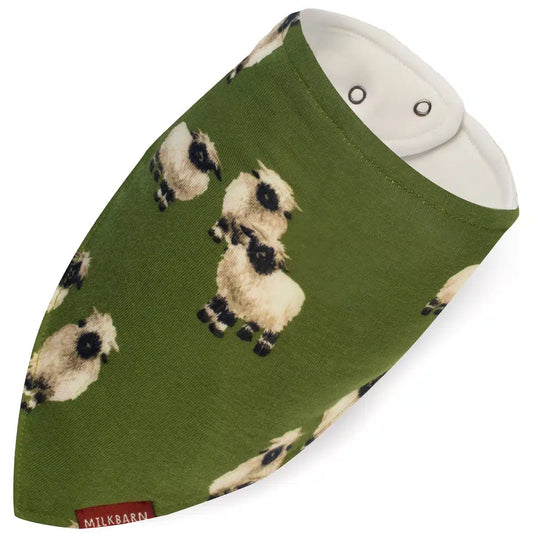 Bamboo Kerchief Bib in Valais Sheep, Milkbarn