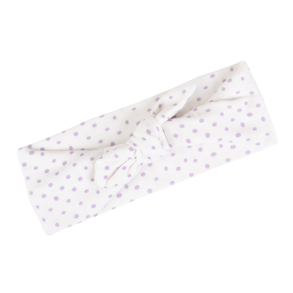 Milkbarn Headband - Lavender Dot (Organic)