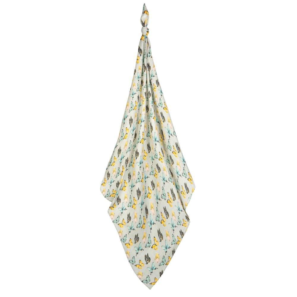Milkbarn Bamboo and Cotton Butterfly Swaddle Blanket