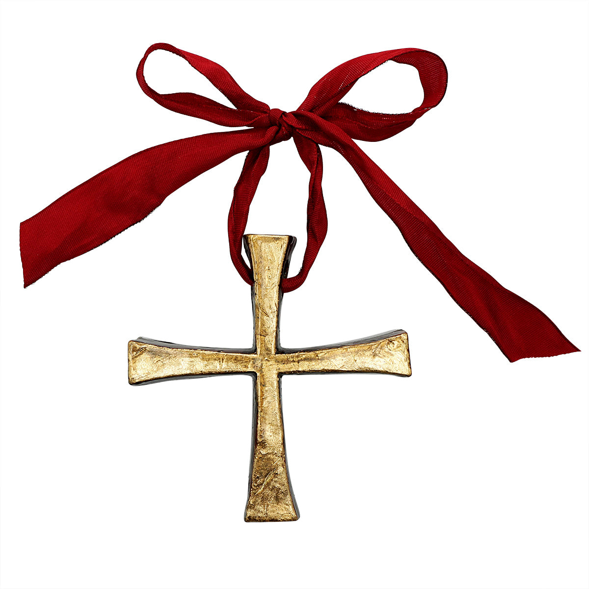 Gold Leaf Handmade Cross Ornament 4 1/2"