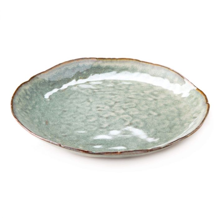 Simon Pearce Burlington Dinner Plate, Moss Glen