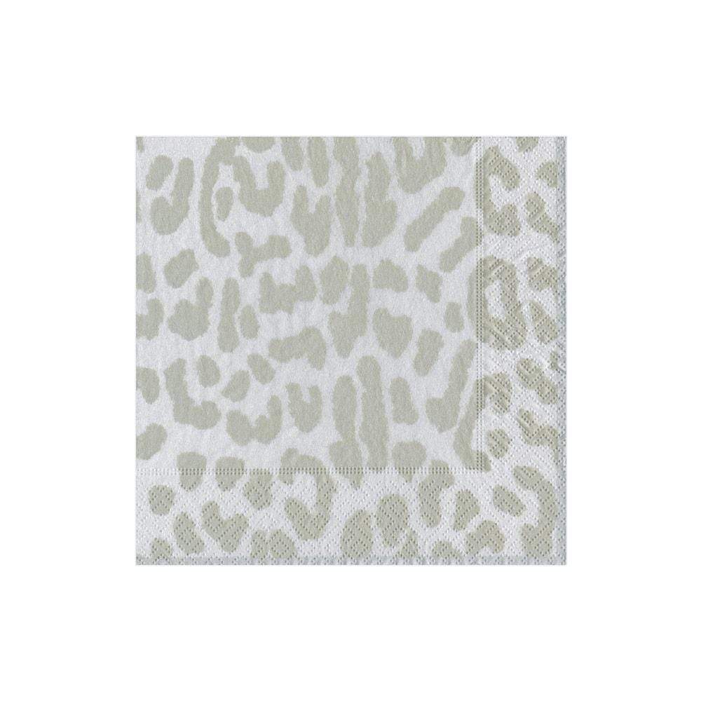 Zanzibar Paper Cocktail Napkins in Silver