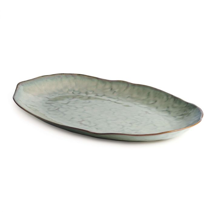 Simon Pearce Burlington Oval Platter, Moss Glen