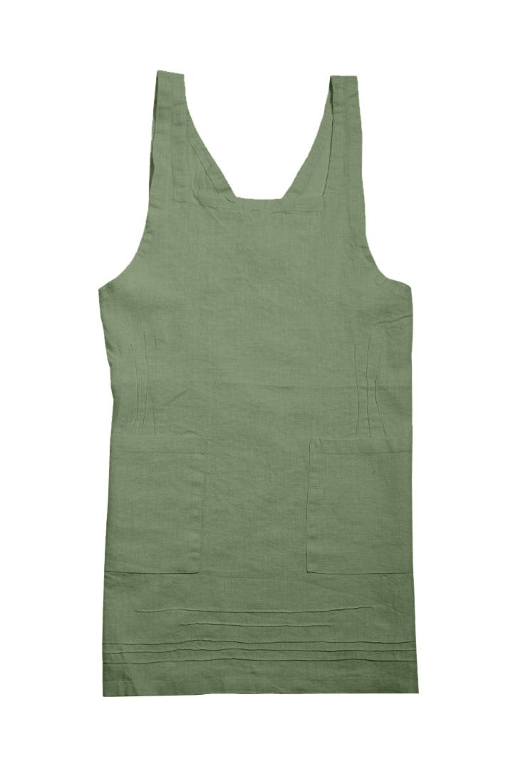 Linen Apron - Fern Green