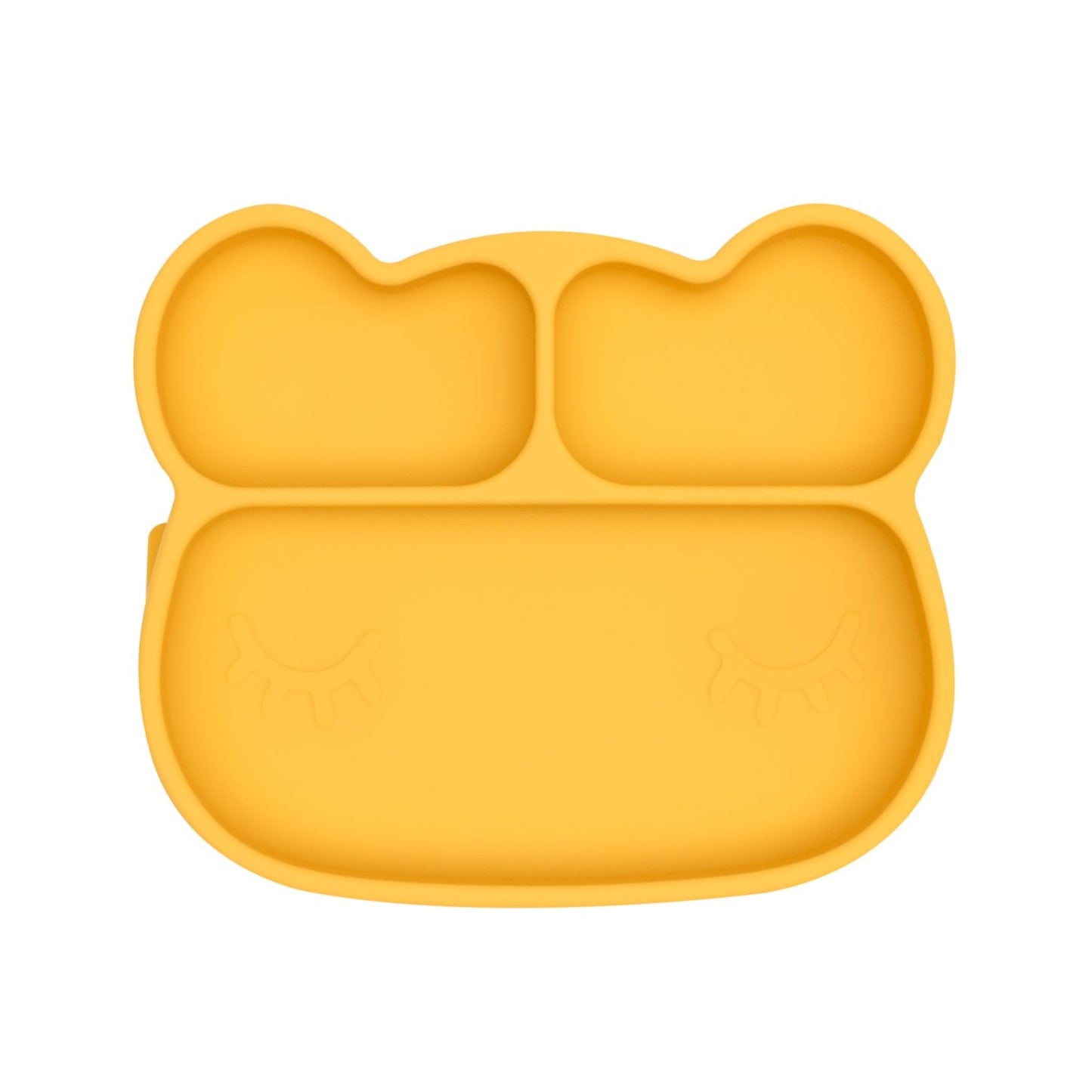 Baby Silicone Bear Stickie Plate Yellow