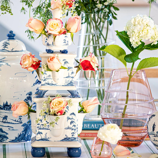 Juliska Country Estate Delft Blue Tulipiere 3 Piece Set