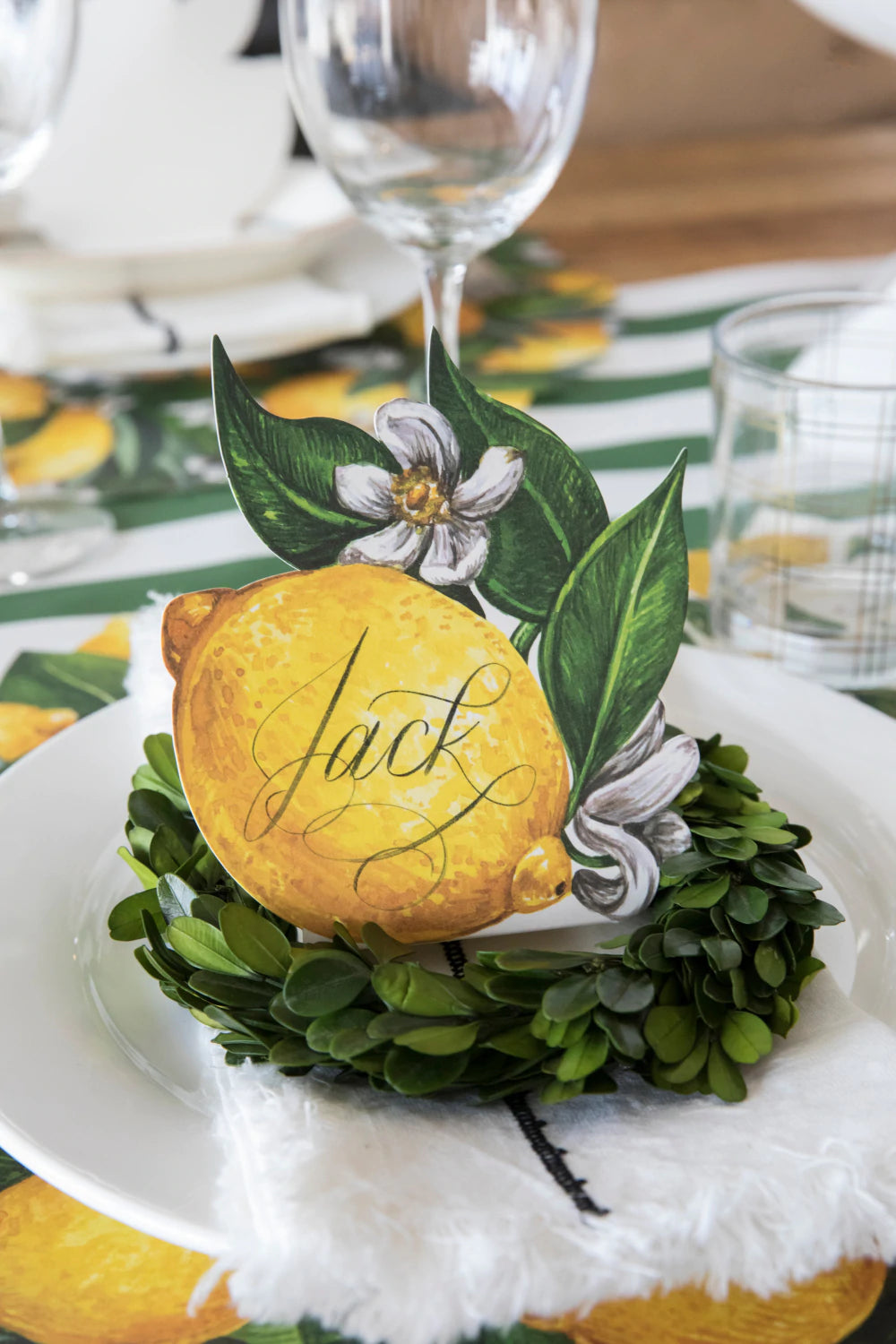 Lemon Paper Place Card