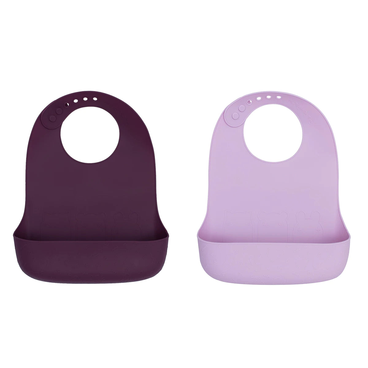 Baby Silicone Catchie Bib Plum