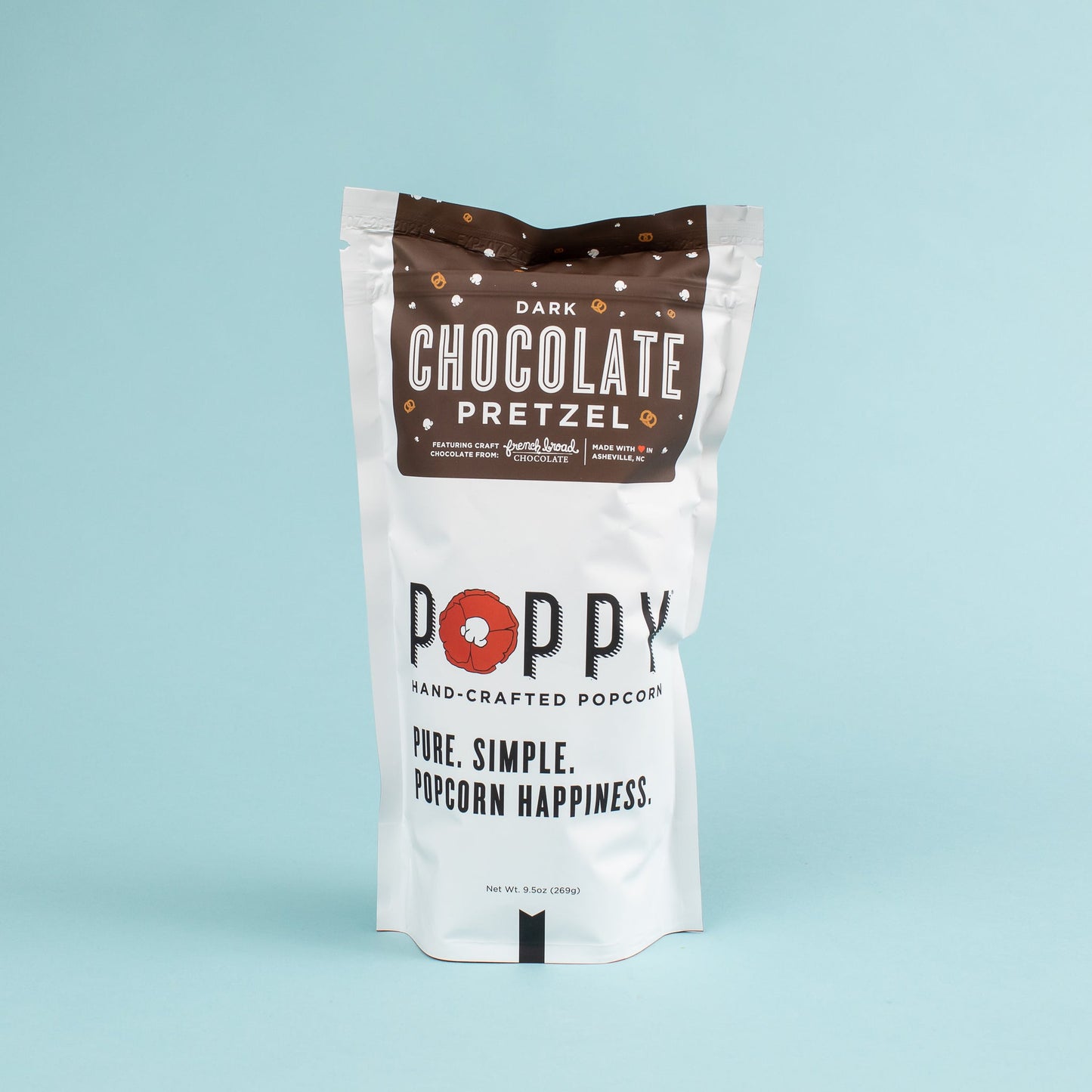 Dark Chocolate Pretzel Poppy Handcrafted Popcorn