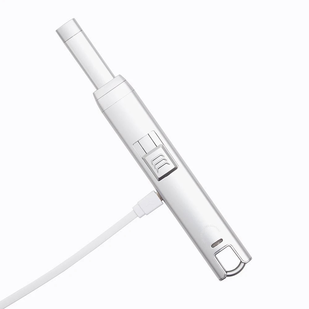 USB Rechargeable Lighter - Glossy Silver