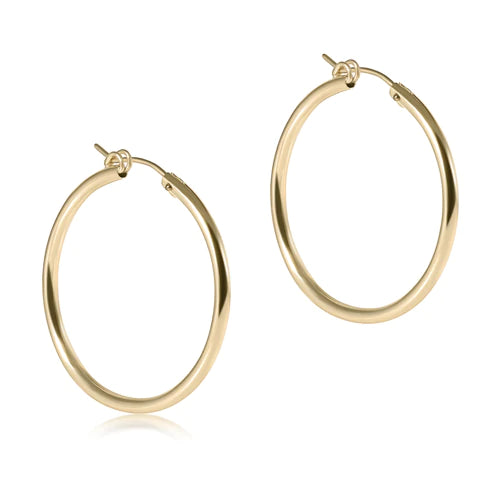 enewton Round Gold 1.25" Hoop - Smooth