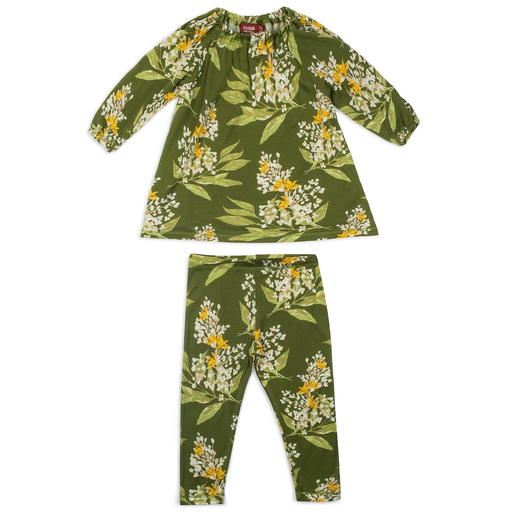 Milkbarn Peasant Dress with Leggings 6-12M