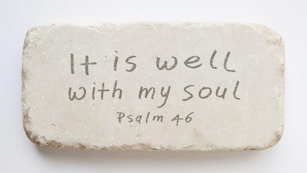 Twelve Stone Art Half Block (Psalm 46)