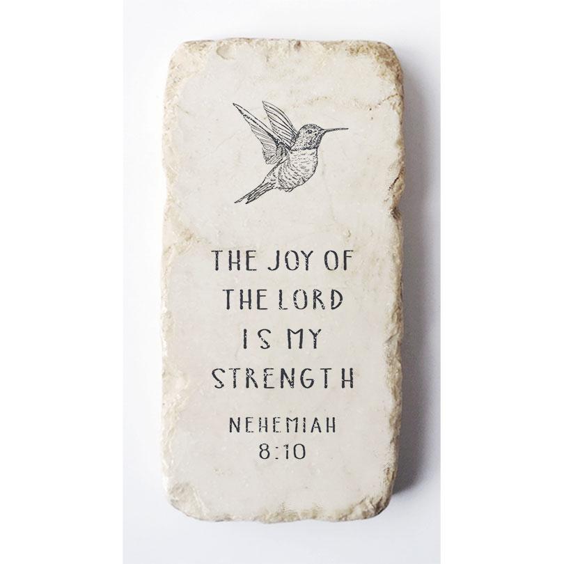Twelve Stone Art Half Block Hummingbird (Nehemiah 8:10)