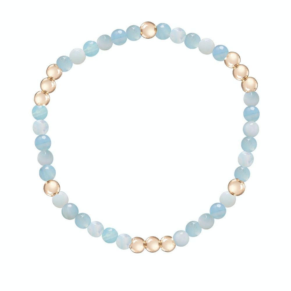 enewton Gold Worthy Pattern 4mm Amazonite Bead Bracelet