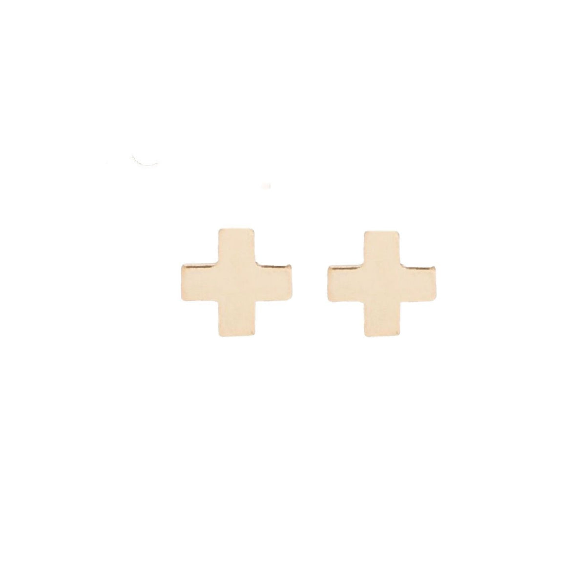 SIGNATURE CROSS STUDS- GOLD main image 1