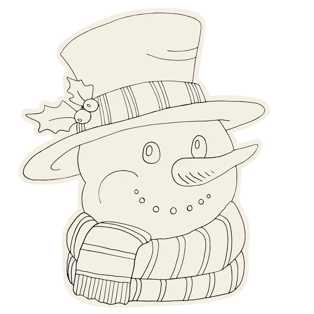 Die-Cut Coloring Snowman Placemat