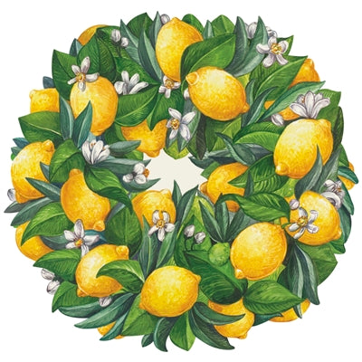 Hester & Cook Die-Cut Lemon Wreath Placemat