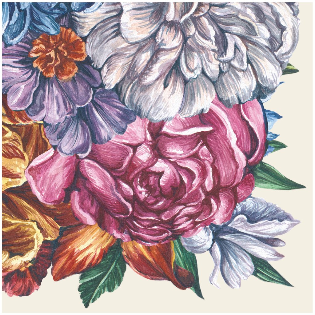 Hester & Cook Dutch Floral Cocktail Napkin - Pack of 20