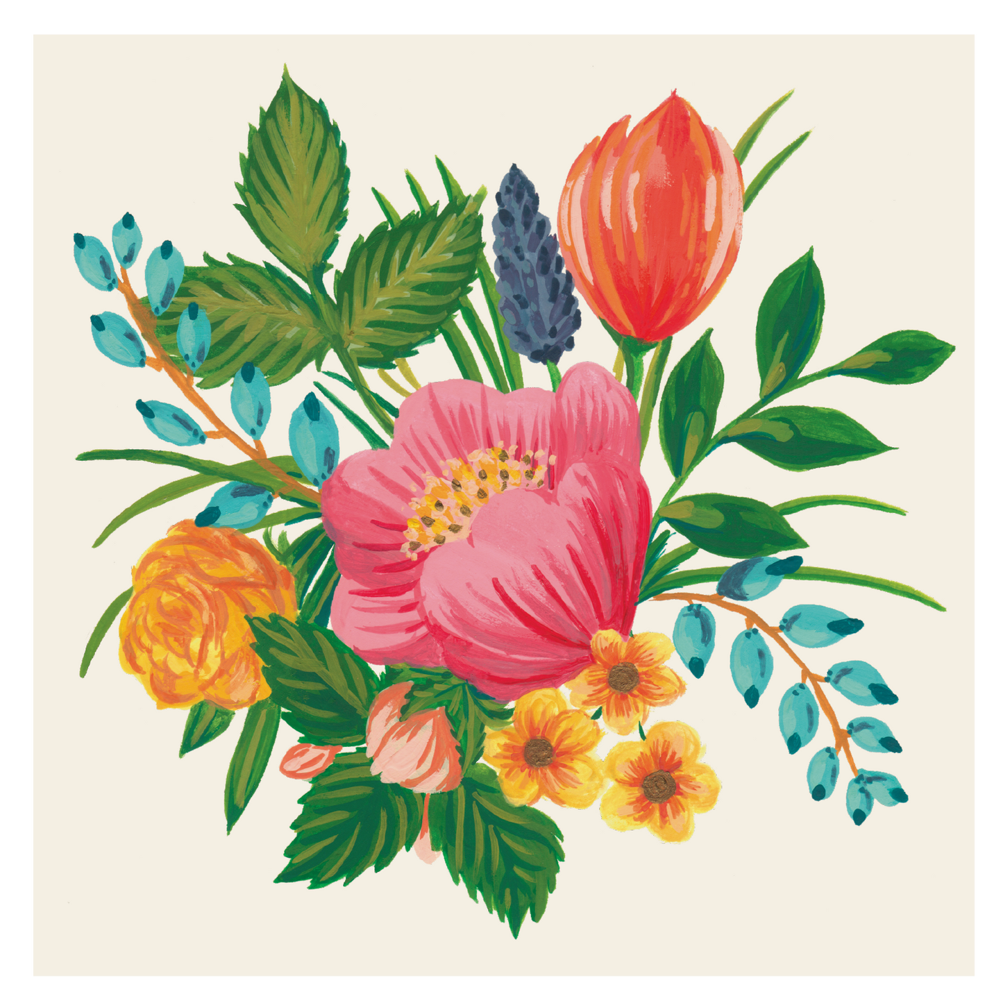 Hester & Cook Sweet Garden Cocktail Napkin - Pack of 20