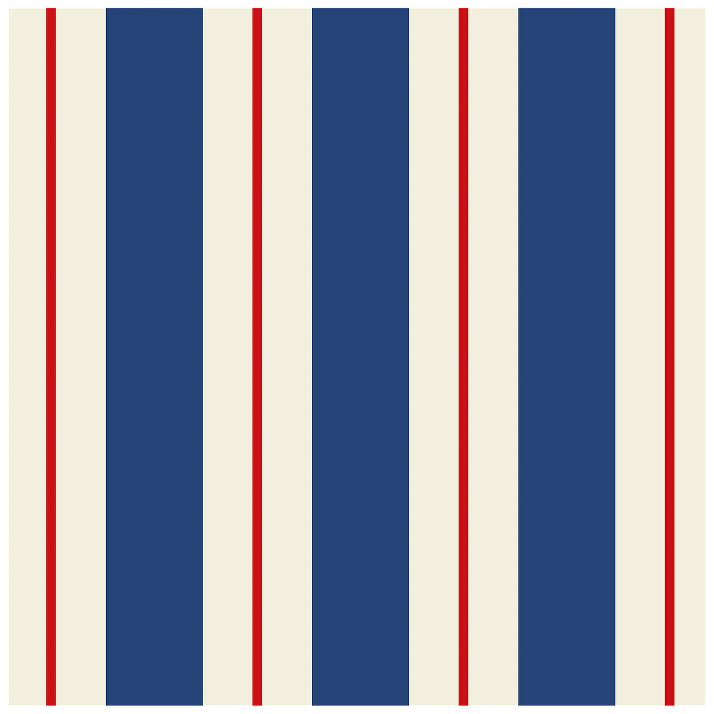 Navy & Red Awning Stripe Cocktail Napkin - Pack of 20
