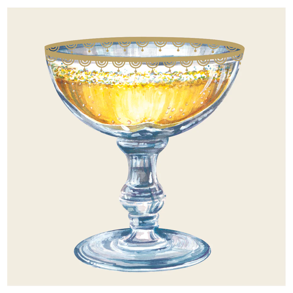 Hester & Cook Champagne Coupe Cocktail Napkins Gourmet & Co. Home