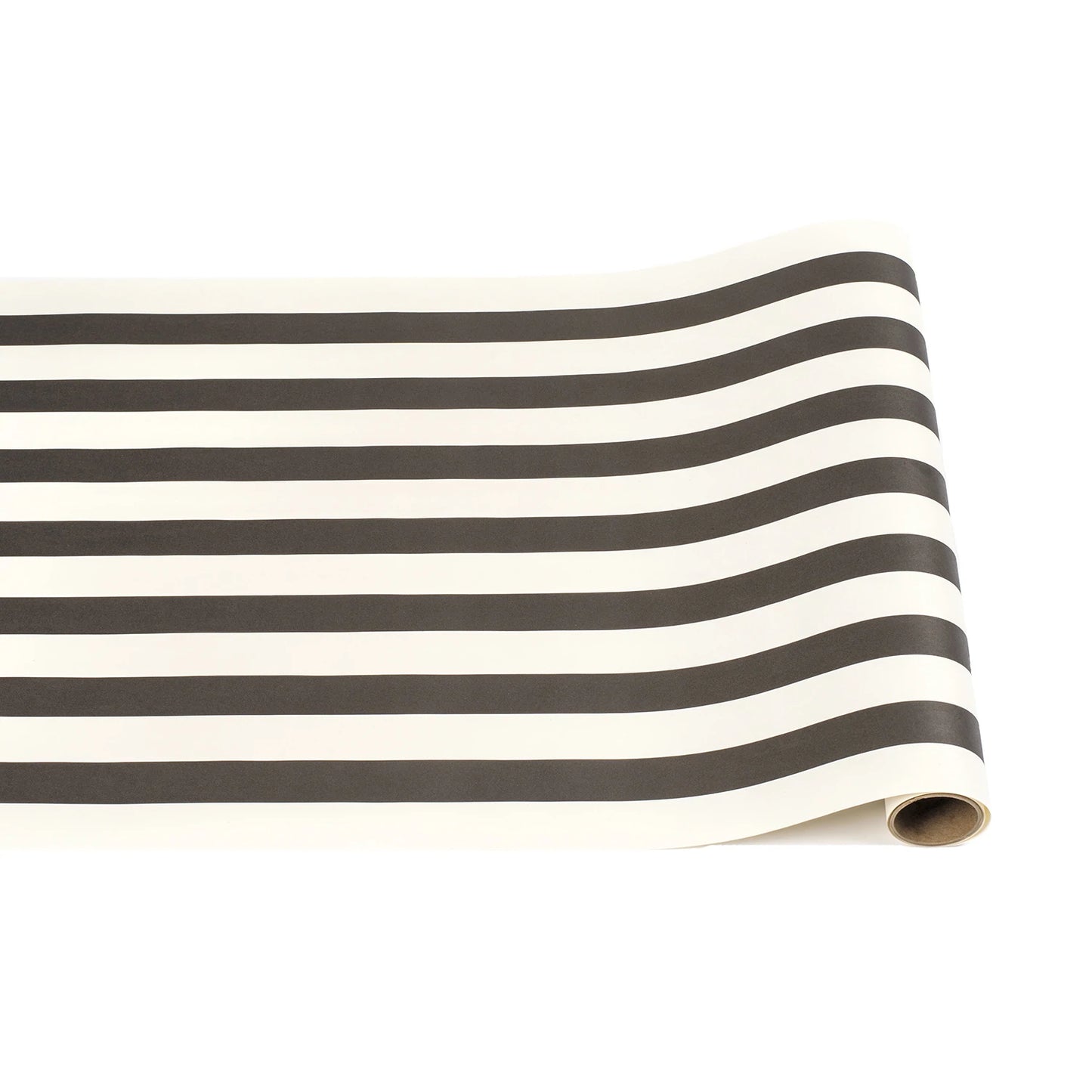 Black Classic Stripe Paper Table Runner