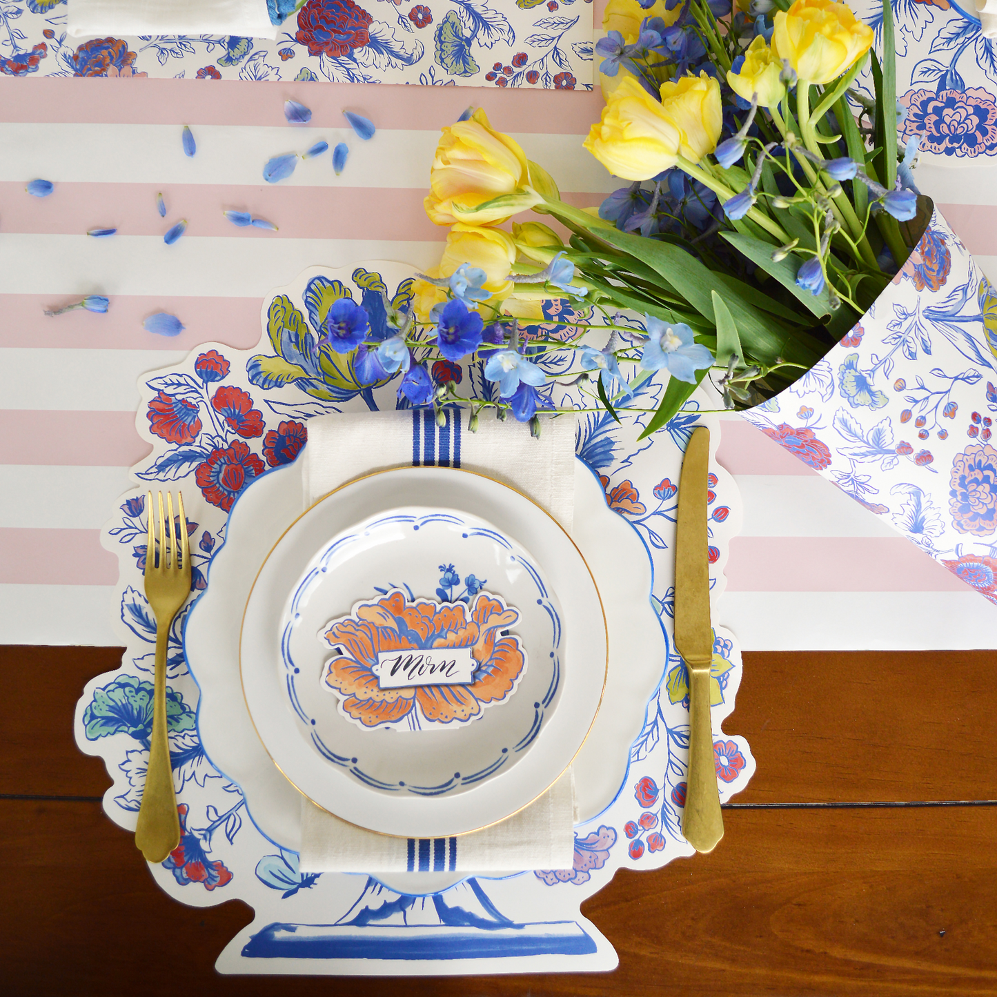 Die-Cut Jardiniere Placemat - 12 Sheets