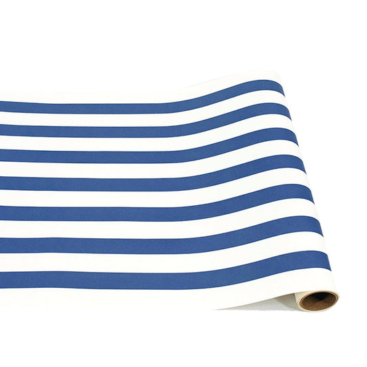 Navy Classic Stripe Paper Table Runner
