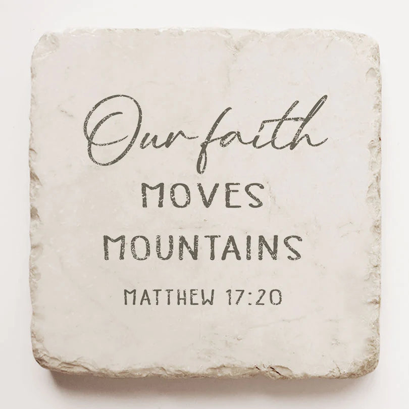 Matthew 17:20 Scripture Stone, Twelve Stone Art