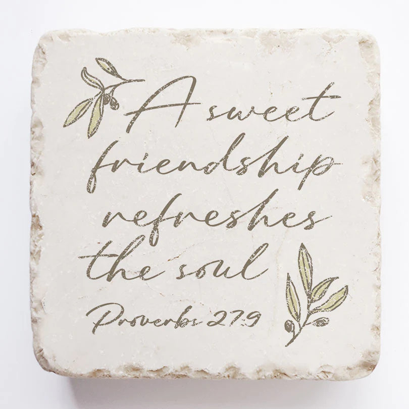 Proverbs 27:9 Scripture Stone, Twelve Stone Art