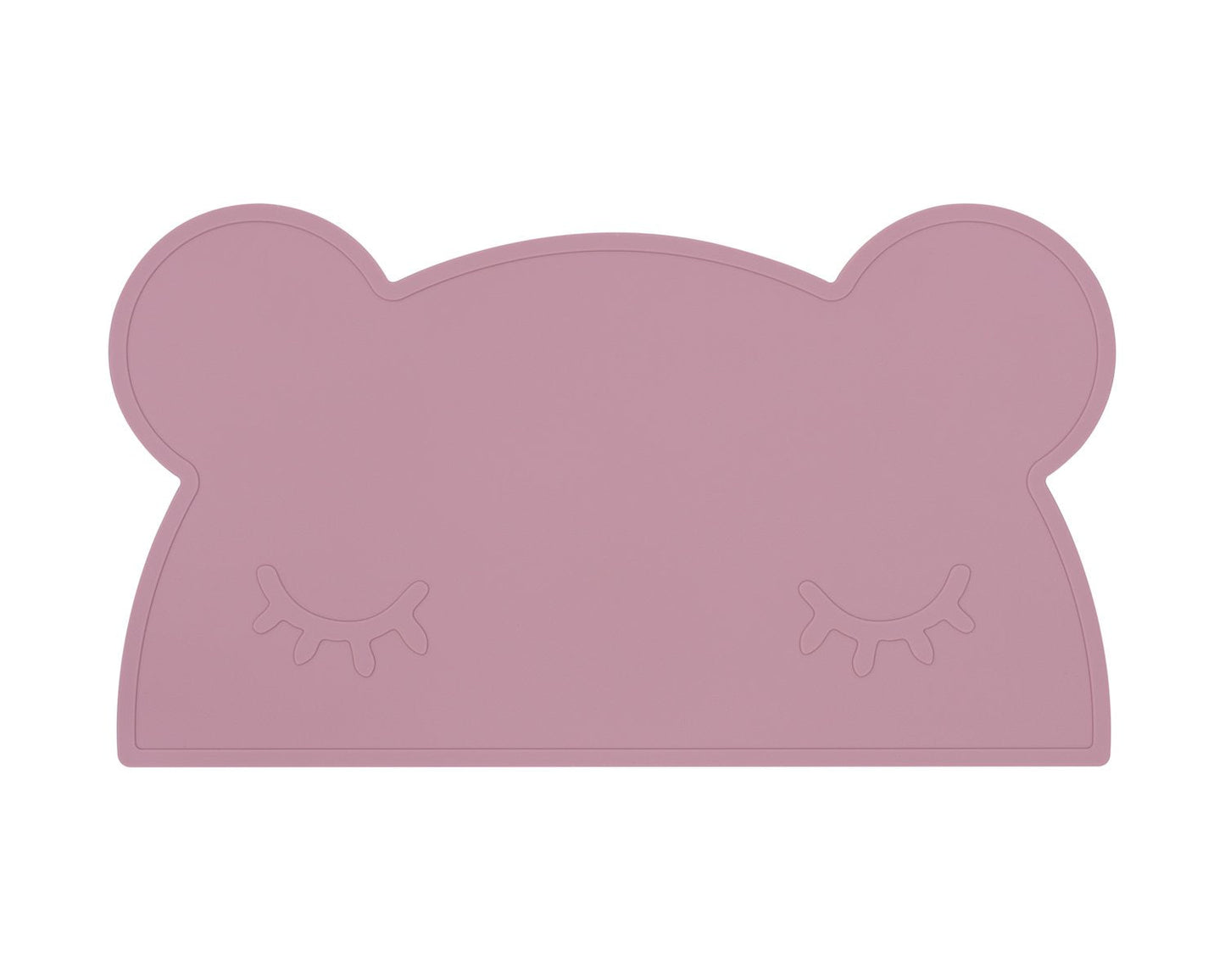 Baby Silicone Bear Placemat Dusty Rose