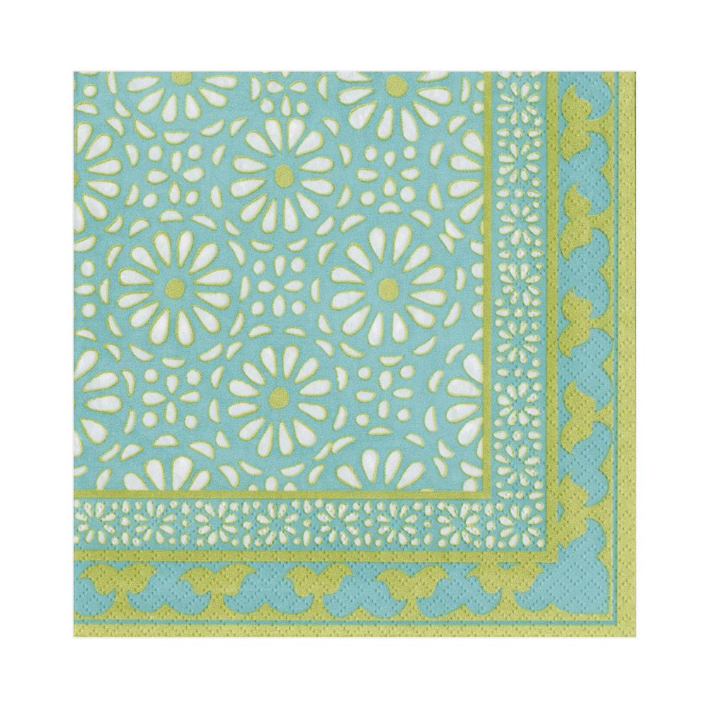 Alhambra Paper Luncheon Napkins in Turquoise