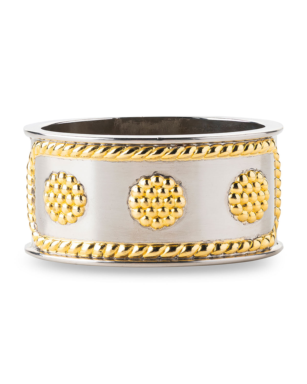 Berry & Thread Bright Satin & Gold Napkin Ring, Set of 4 - Juliska