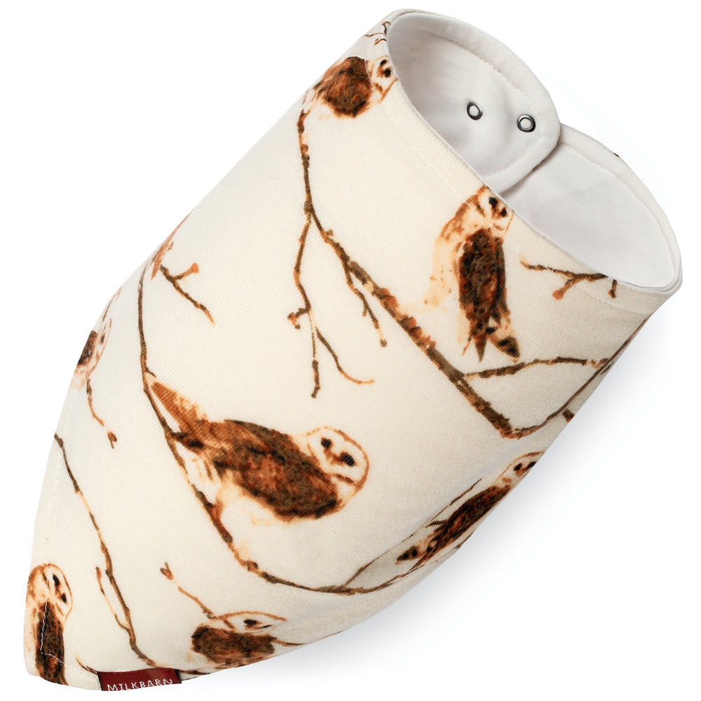 Milkbarn Kerchief Bib Owl