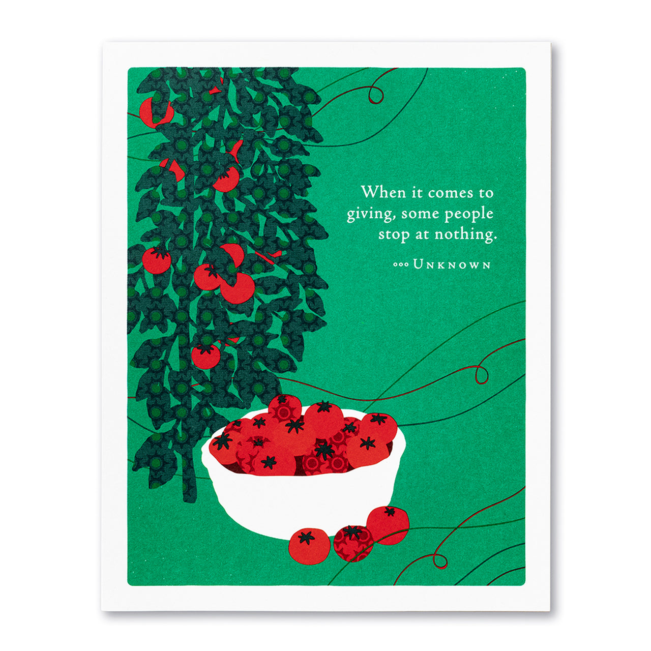 When it comes to giving....Positively Green Card